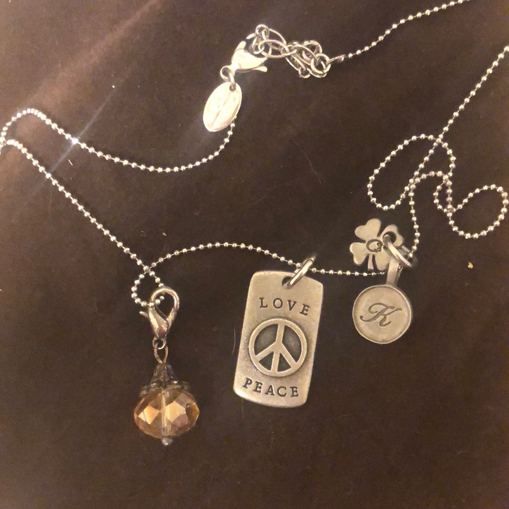 Origami owl chain and 4 charms